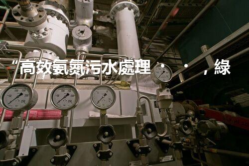“高效氨氮污水處理，綠色環(huán)保新篇章”